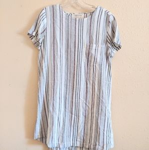 Anthropologie Cloth & Stone Striped Linen Dress